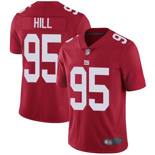 Men New York Giants #95 B.J. Hill Red Limited Red Inverted Legend Football NFL Jersey->new york giants->NFL Jersey